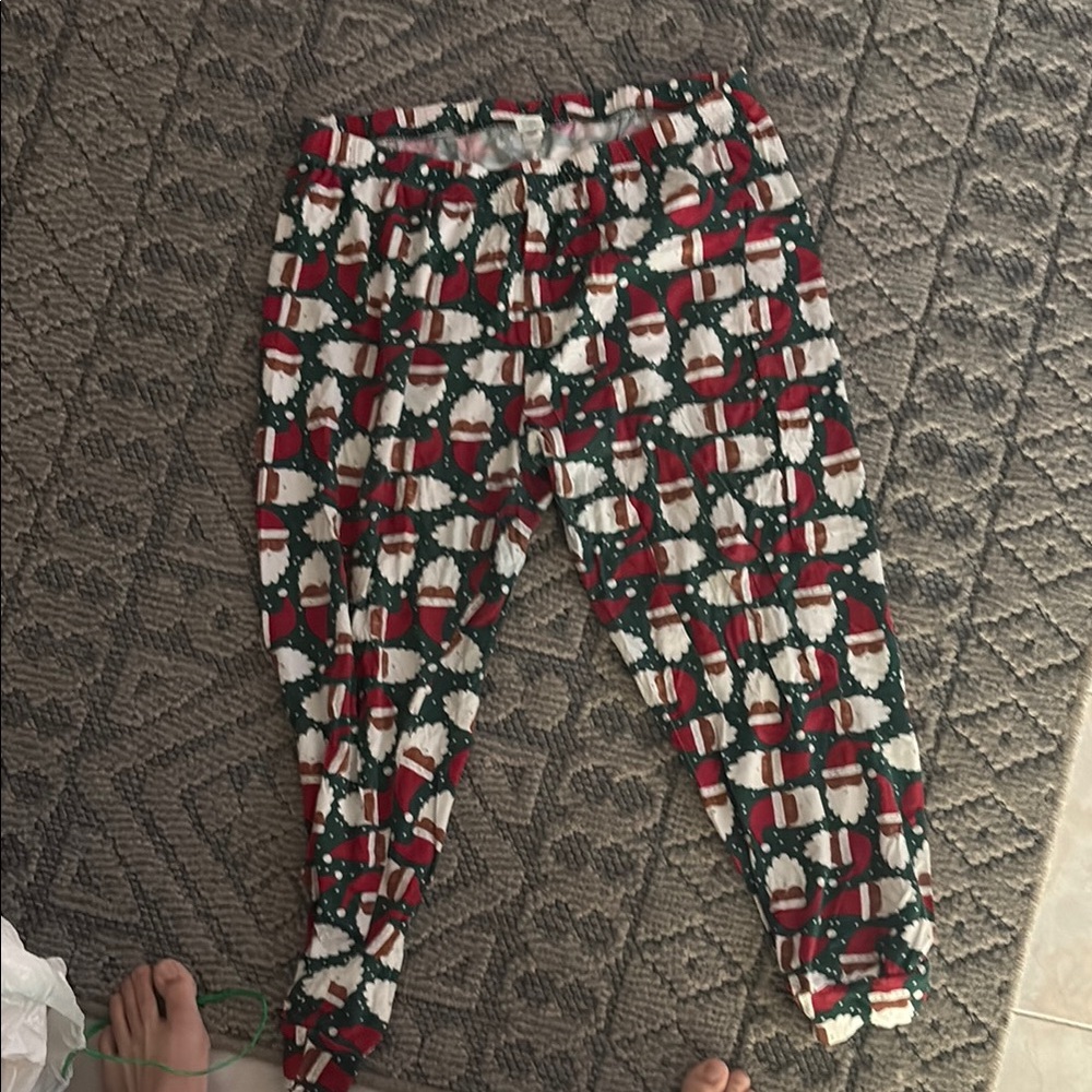 Holiday Santa Print Pajama Pants